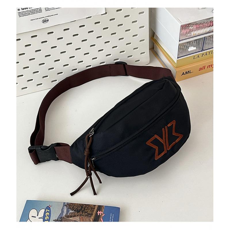 Women's Breast Bag Versatile Fashion Couple Mobile Phone Fanny Pack Men's Cool Large Capacity Sports and Leisure Messenger Bag
