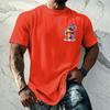 Men's Retro Hawaiian Texture Print Short Sleeve T Shirt Loose Fit Casual Summer Daily Wear Top Soft Fabric Breathable Design