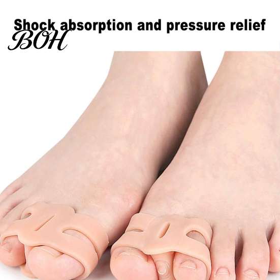 Toe Separators for Hallux Valgus 1 Pair Silicone Men Women, Breathable Double Hole Spacers Overlapping Toes And Correction, Soft SEBS Foot Cushions