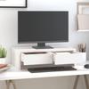 Vidaxl Podstawka Na Monitor, Biała, 50X27X15 Cm, Lite Drewno Sosnowe