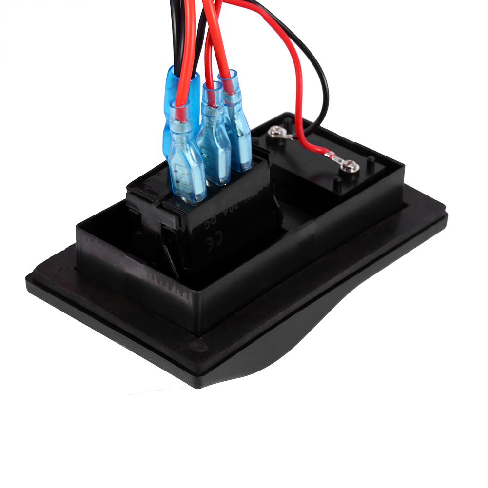 12V DC Marine Boot Voltmeter LED Dual Batterie Test Panel Wippschalter Auf OFF auf