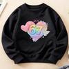Kids Crewneck Sweatshirt, Fun Birthday Graphic with Rainbow Hearts & Number 67 Print Long Sleeve Top