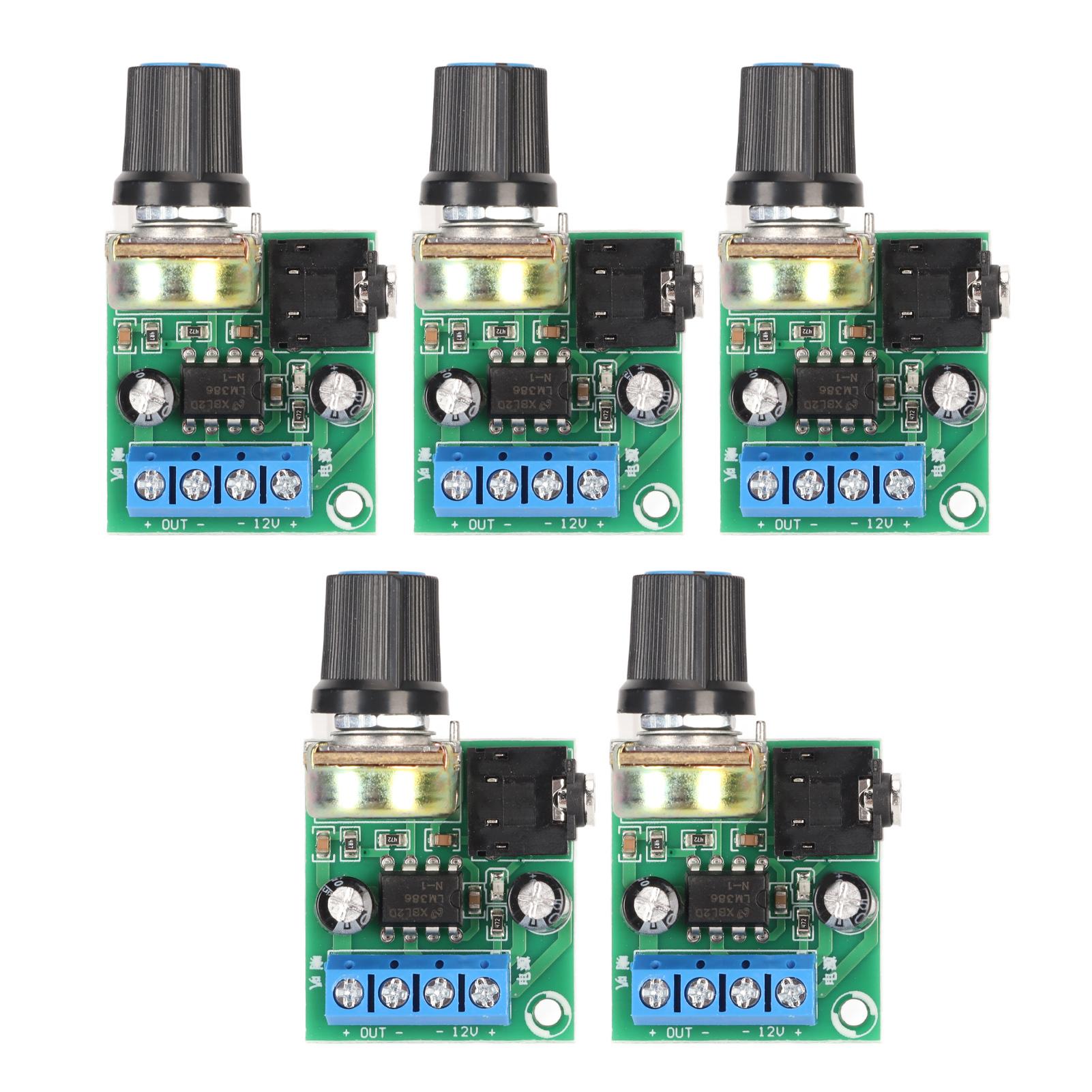 

5PCS LM386 Плата підсилювача потужності Mini 0,5W до 10W Speaker DC 3V to 12V Модуль підсилювача звуку