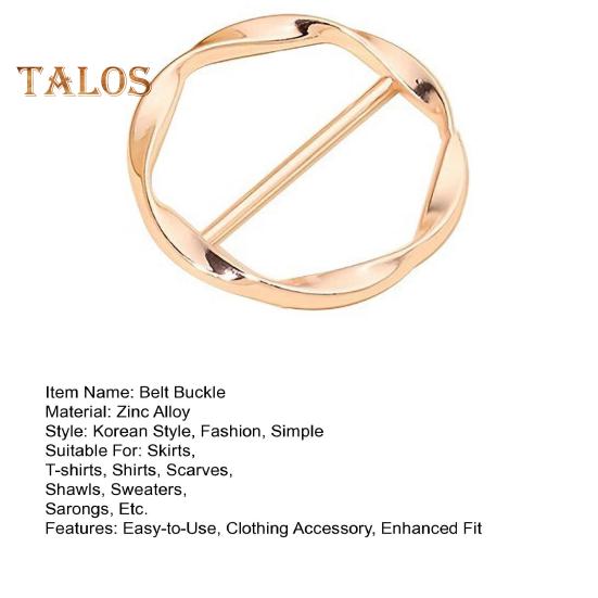 1 Pc/3 Pcs Women Scarf Ring Zinc Alloy Shirt Clips Twist Tee Knot Ring T-Shirt Ties Dress Clips Clothing Tightening Clip for Shirt Scarf Dress