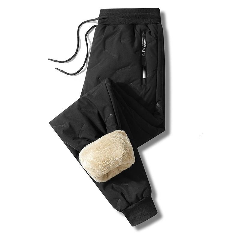 Men's Cotton Pants Autumn and Winter New Elastic Waist Casual Pants Warm Large Size Pants
