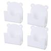 4PCS Adhesive Shower Rod Holder Acrylic Cartoon Style Wall Mount Shower Curtain Rod Bracket for Bathroom Room Divider