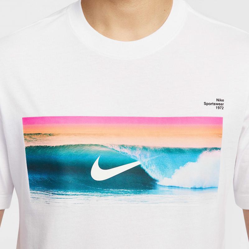 Nike Sportswear Fashion Comfortable Trendy Minimalist Short Sleeve T-Shirt Men Tops White HJ0761-100