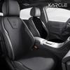 Karcle Coprisedili Auto in Pelle Nappa Set Completo Coprisedili in Pelle Double Face Protezione Sedile Auto Traspirante Antiscivolo Sedile Auto