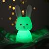 Cute LED Night Light Silicone Rabbit Touch Sensor Lamp Animal Light Bedroom Decor Gift for Kid Baby Child Table Lamp Home