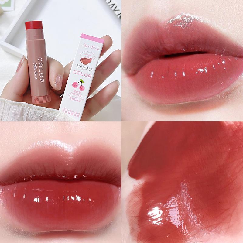 HAIPINK 3er-Pack farbiger Lippenbalsam: Spendet Feuchtigkeit, reduziert Lippenfältchen, verhindert Rissbildung