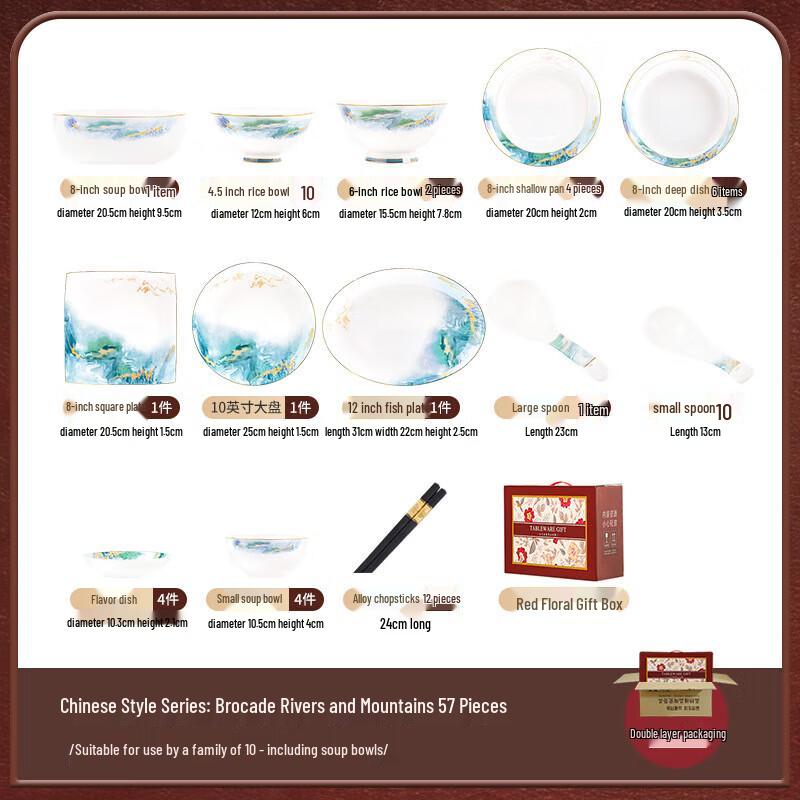 Mo De Lan Ka Landscape Ceramic Dinnerware Set