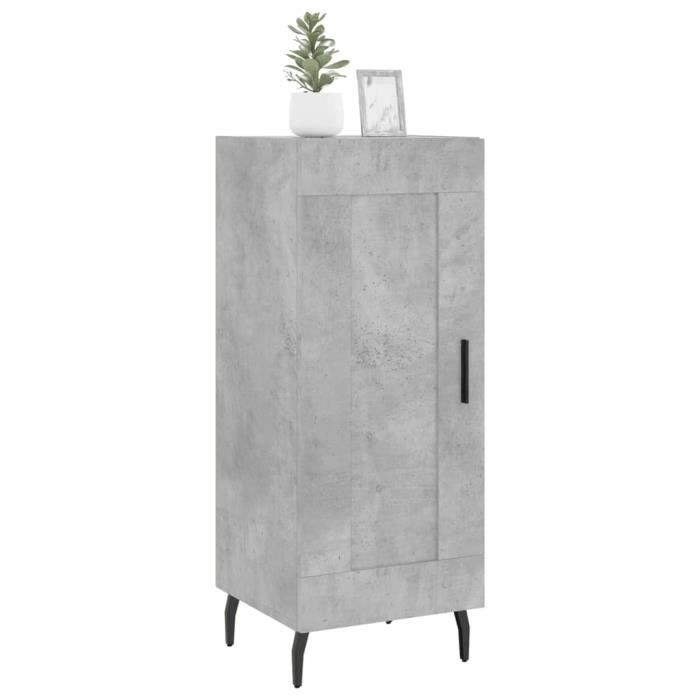 VidaXL Buffet Gris béton 34,5x34x90 cm Bois d'ingénierie 830464
