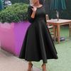 Women's Summer New Solid Color Pendulum Skirt Temperament Evening Dress Dress Dress