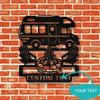 Exclusive Custom Metal Nameplate for Truck Campers Personalized Campfire Motif Art Durable Stylish Home Outdoor Decor