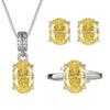 Accessories Jewelry Sets Necklaces Rings Earrings Oval Shaped High Carbon Diamonds Fashionable Women High-end