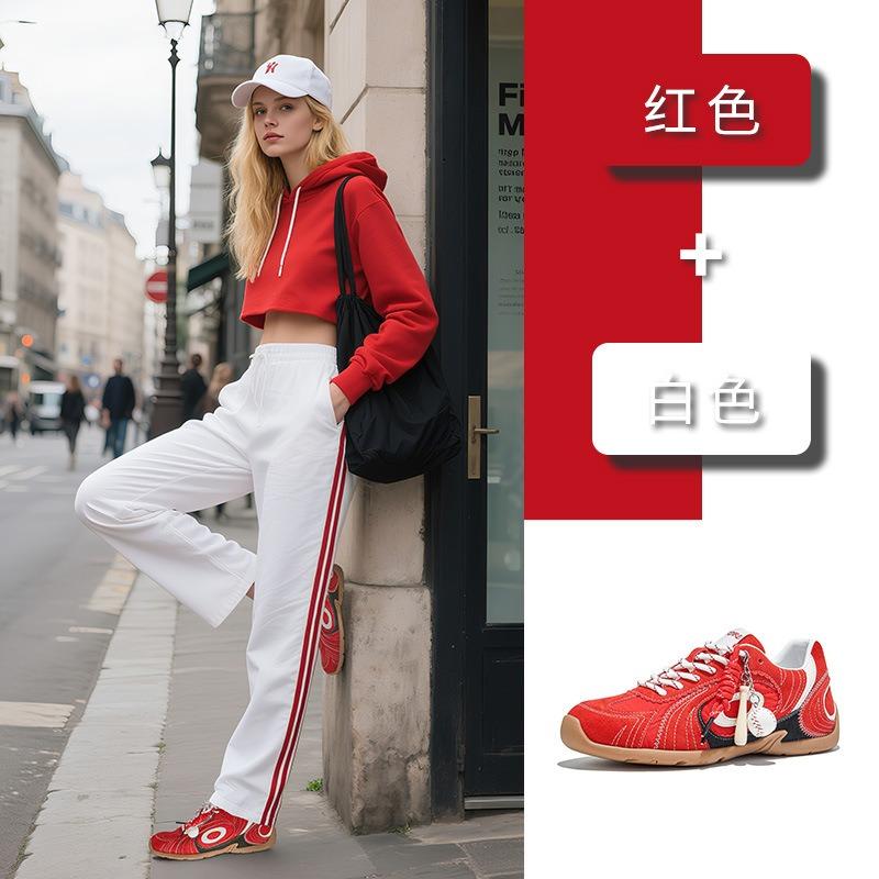 Wula trawa świńska skóra podkładka damskie jesienne nowe turbinowe casualowe wszechstronne buty do biegania