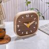 Nordic Black Table Clock Solid Wood Simple Japanese-style Retro Table Clock Simple Creative Home Decor Reloj De Pared YS40CC