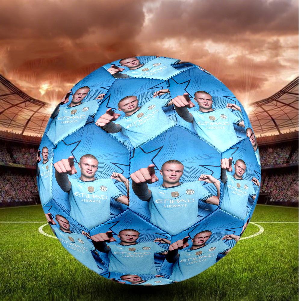 Erling Haaland Taglia 5 Pallone da Calcio Pallone da Calcio ad Alta Elasticità Per Competizioni all'Aperto Allenamento Quotidiano Gioco