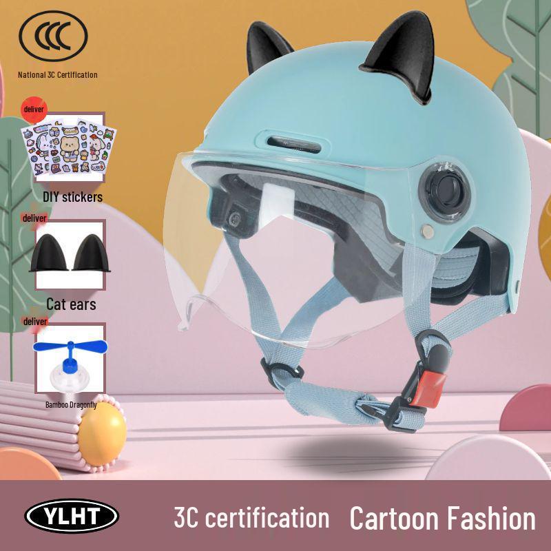 3C Certified Kids' Safety Helmet for Electric Scooters, Motorcycles, Ages 4-14, Free Shipping