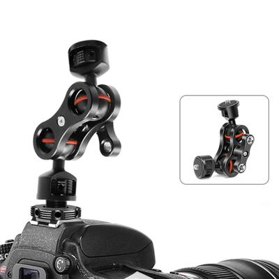 Kamerasko-fäste Adapter Fotografi Video Tillbehör med Dubbla 1/4"-skruvhål