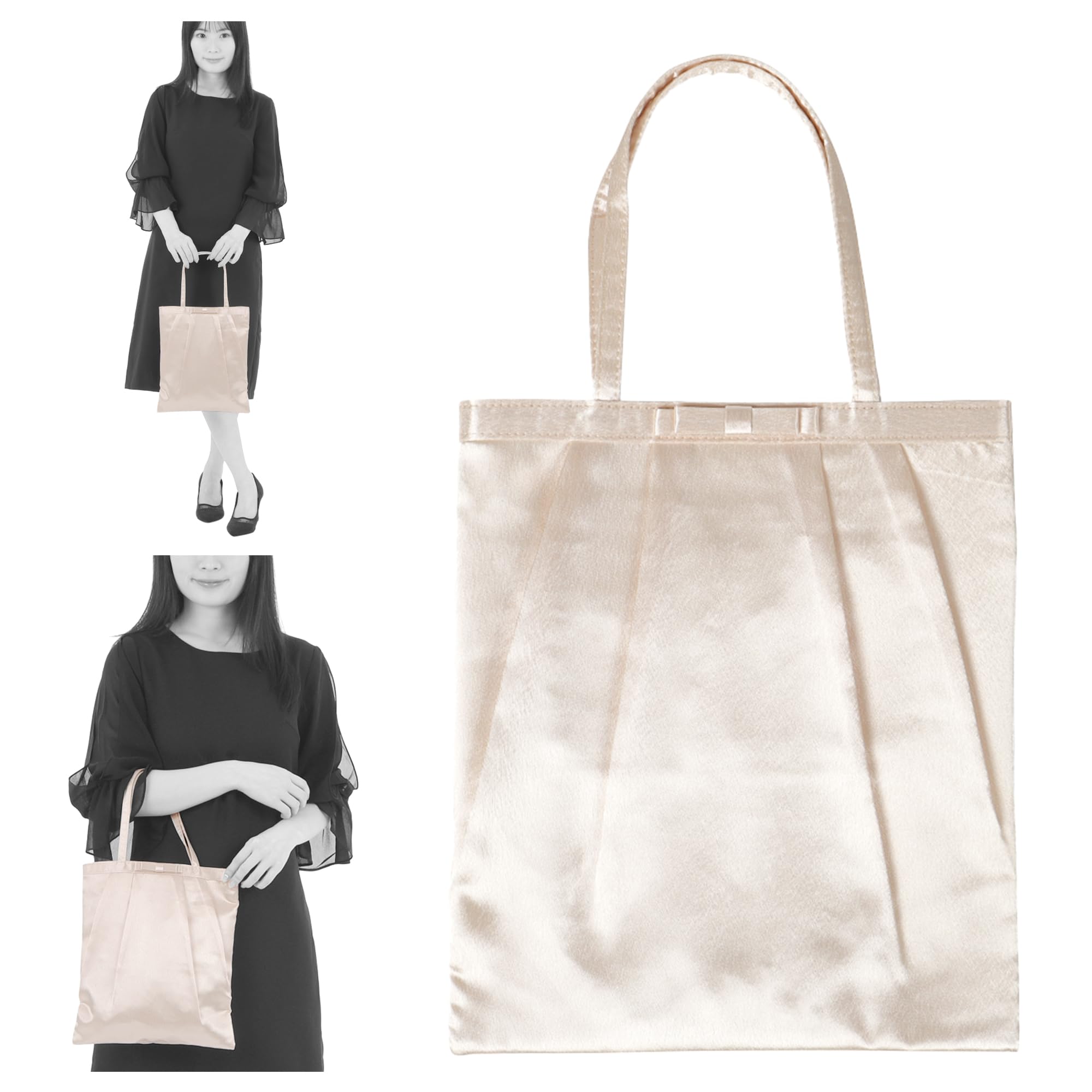 

with etiquette Formal tote bag for entrance graduation small item ceremonial entrance elegant [QQOLi] [Designed instructor] women, wedding, sub-bag, білий