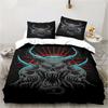 Baphomet Satan Demon Evil Duvet Cover Set Horror Evil Monster Bedding Set Full King Size Comforter Cover Christmas Navidad Gift