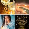 Lichterkette mit Batterien, 20 LEDs 2M Kupferdraht Lichtergirlanden Micro, 230307ESBS007Outdoor, Hochzeit, Weihnachtsfeier, Warmweiß (6 PACK