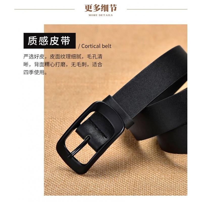 Womens Slim Leather Belt Black Brown White Red Casual Fashion Waist Jeans Office Chic Style