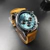 Luxury Mens Watch Fashion Leather Luminous Calendar Business Man Watch Waterproof Chronograph Gold Quartz Watches for Men
