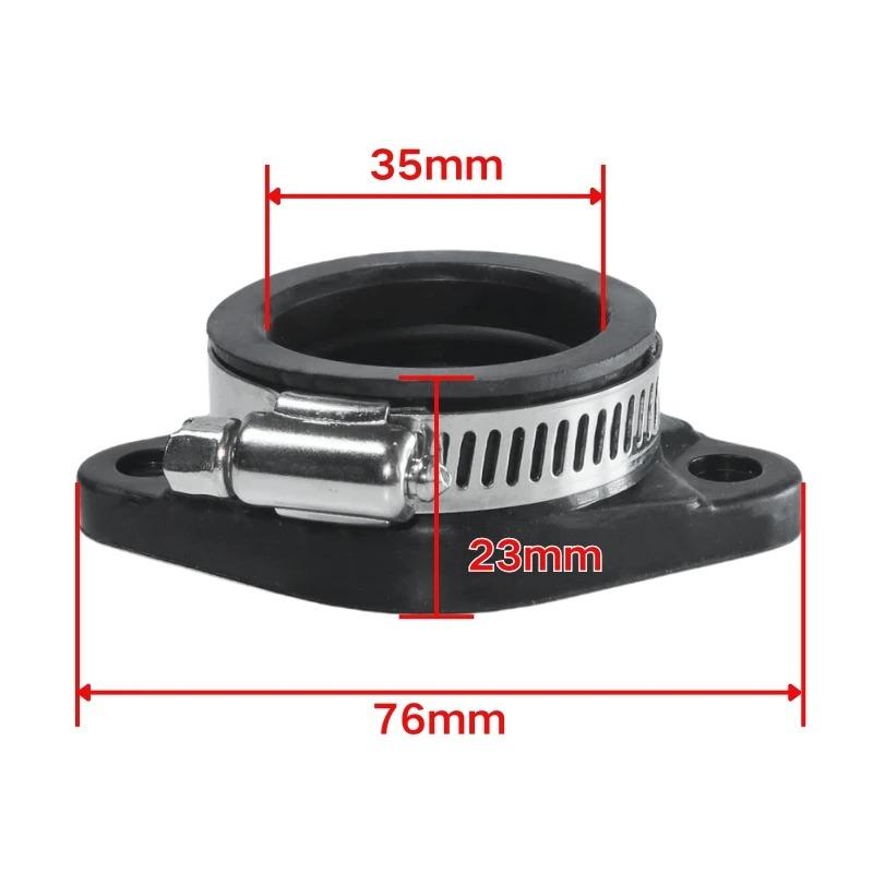 35mm 40mm Motorcycle Carburetor Flange Adapter Intake Pipe Rubber For Universal KEIHIN MIKUNI KOSO PE PWK21-34 Carb Air Intake