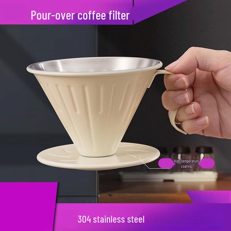 TLXT Hand-Pour Drip Coffee Filter Funnel
