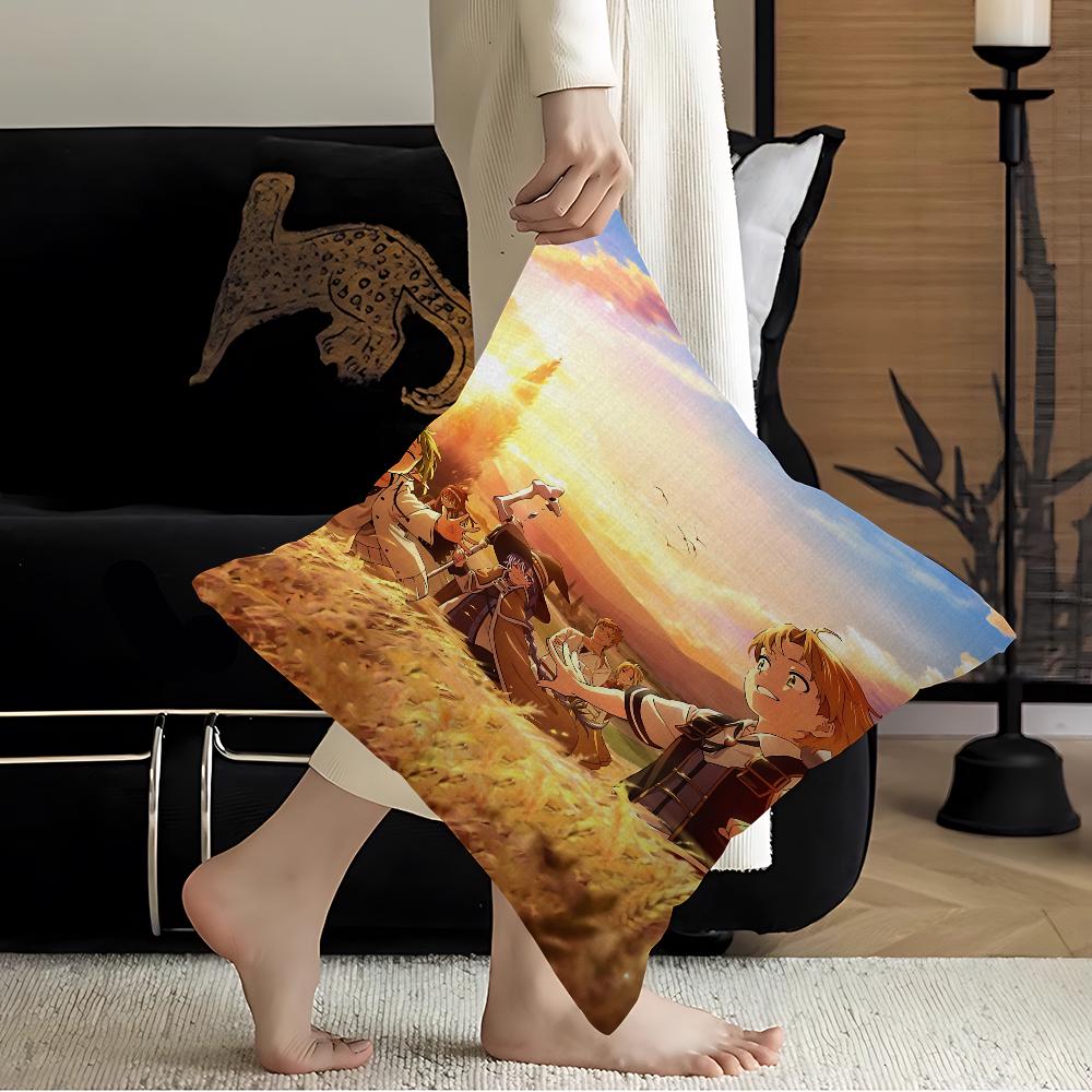 Classic Anime Mushoku Tensei Maple Design Cushion Cover Happy Autumn Harvest Decor Holiday Decorati Pillow Cover