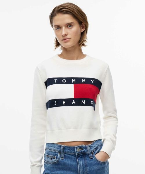 Tamijinseu Cotton Flag Crewneck Sweater (T32G6Kto15Twt1Ybh)