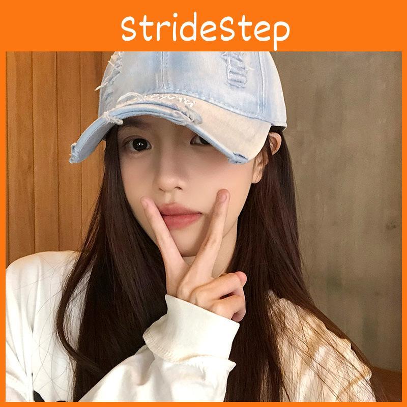 Baseball Washed Denim Cap With Wide Brim For Gift For Teens Sun Protections