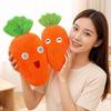 40/50cm Squishy Carrot Turnip Plush Pillow Stuffed Smiling Kawaii Face Vegetable Long Bolster Sleeping Companion Gift