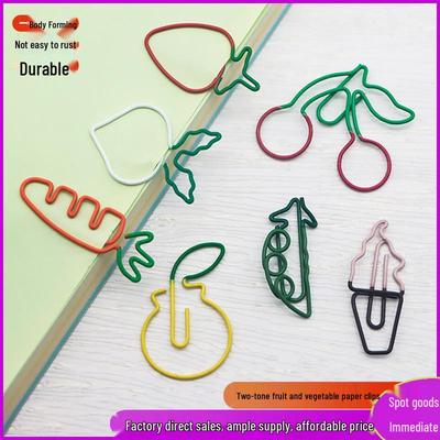 Cross-Border Colorful Carrot Paper Clips - Creative and Irregular Cartoon Metal Bookmarks for Planners