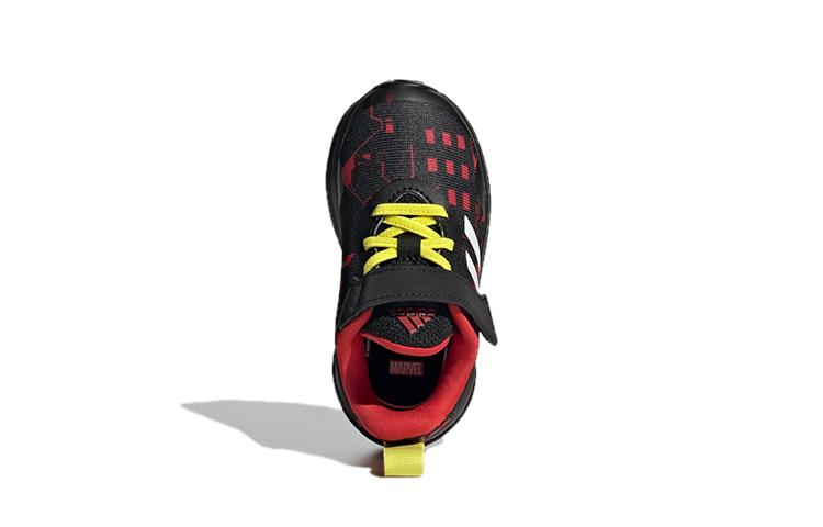 MARVEL X Adidas Adventures Fortarun Abrasion Resistant Low Top Sports Casual Shoes Black Red Infant And Toddler H68114