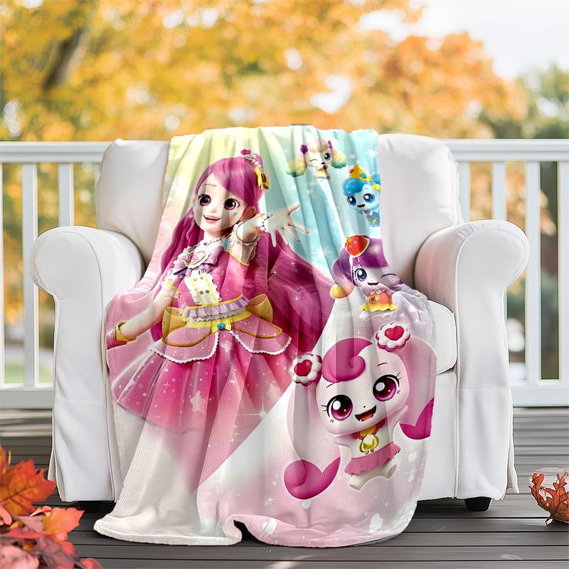1pc Catch Teenieping Magic Sweethear4 Theme Blanket - Digital Print, Polyester, Cozy for All Seasons, Perfect for Outdoor, and Travel
