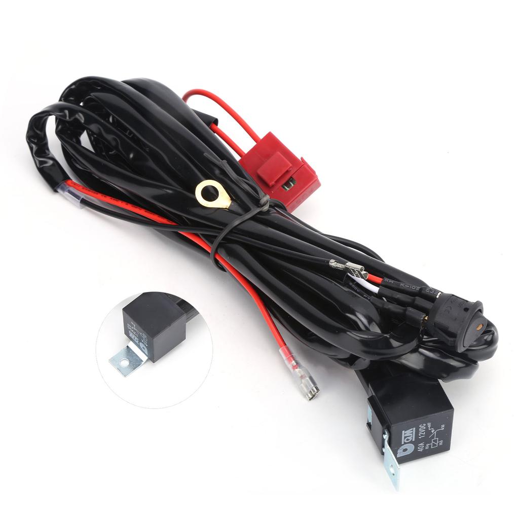 2m Switch Wiring Harness with DT Interface Water Resistance Black for LED Car Spotlights 40A 12V