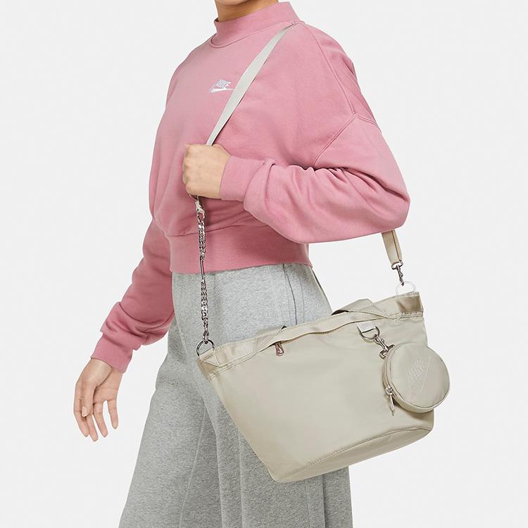 New Nike Fabric 2 in 1 Combo Bag Tote Shopping Bag Chain Bag Shoulder Bag Crossbody Bag Handbag Regular Women's Light Bone CW9303-230
