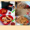 1PC - Air Fryer with Built-in Silicone Baking Tray Pad Square