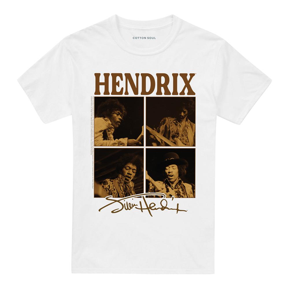 Jimi Hendrix Unisex Adult Multi-Images Cotton T-Shirt