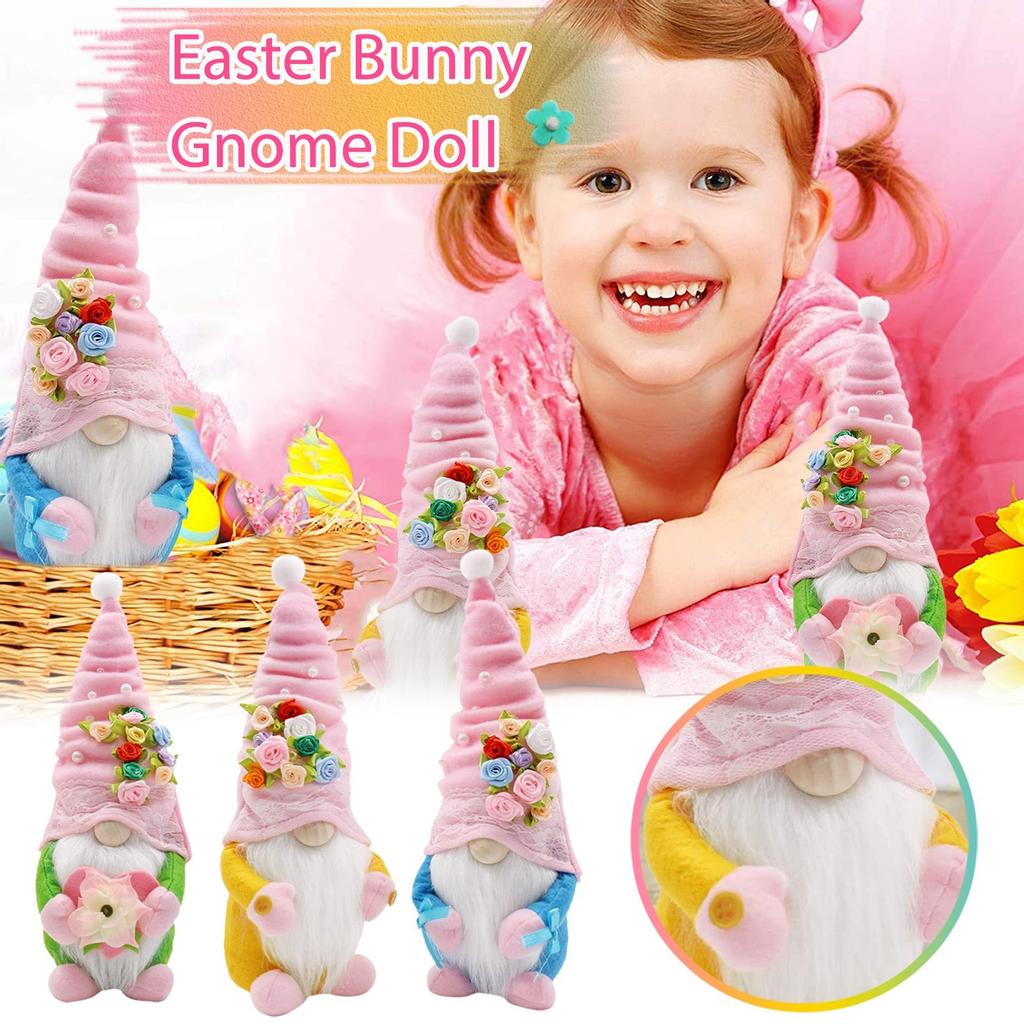 Buy 3 PCS Spring Flowers Dwarf Gnome Easter Mother's Day Gnomes Gift ...