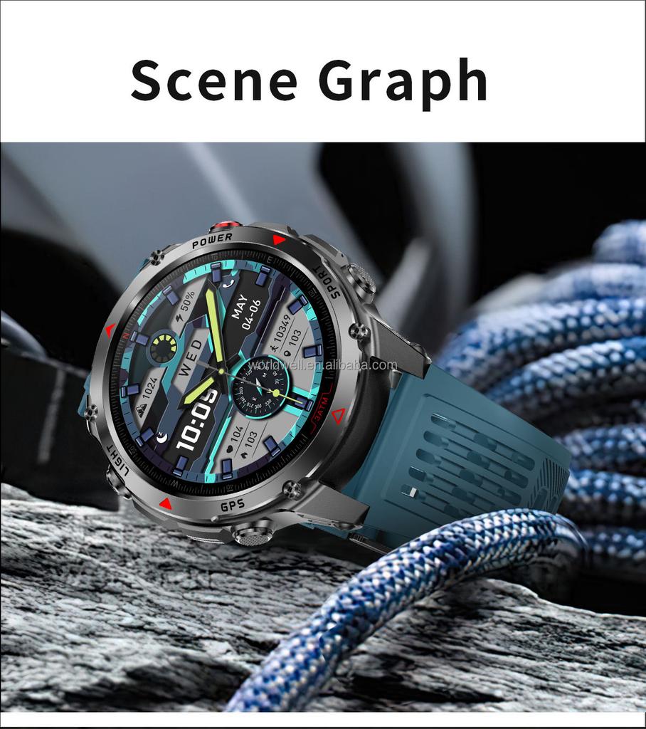 New Arrival GPS Sport Watch Compass Altitude Barometer 3ATM Waterproof FitcloudPro Smartwatch Health Tracker Phone Calls