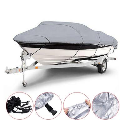 11-22 Fuß Bootsabdeckung Yacht Outdoor-Schutz Wasserdichte Bootsabdeckung Stoff Stoßfest Reißfest Silber Reflektierend