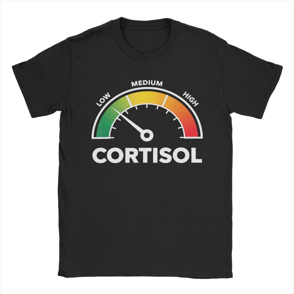 Leisure Funny Low Cortisol Level TShirt for Unisex Crew Neck  Cotton T Shirts  Short Sleeve Tee Shirt Printed Tops