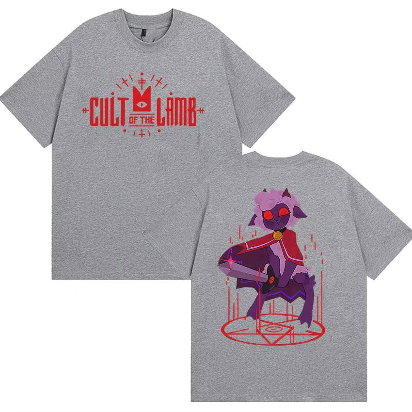 Hot Game Cult of The Lamb Graphic T Shirt Men Vintage High Quality Fashion Tshirts Casual Pure Cotton Tshirt Unisex Streetwear