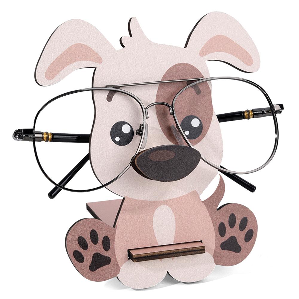 Creative Animal Glasses Frame Cartoon Cat Sunglasses Display Frame Glasses Storage Frame Hand-carved Household Wood Decoration3D