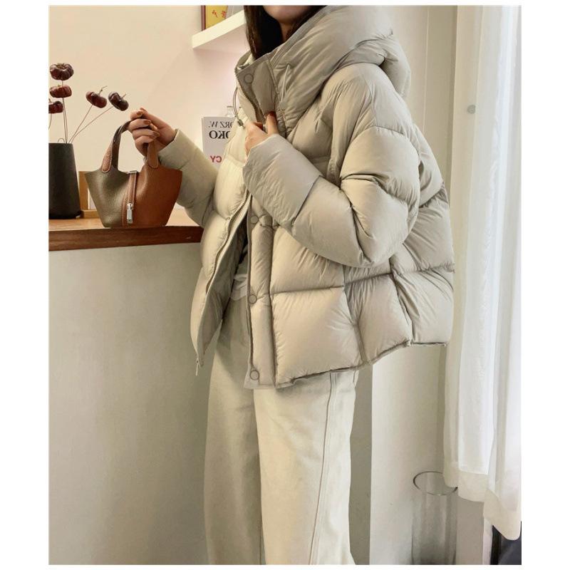 Cloud Puff Daunen Baumwollkleidung Damen Neu Kurz Kapuze Verdickt Warm Mode Brot Kleidung Leichte Luxusjacke