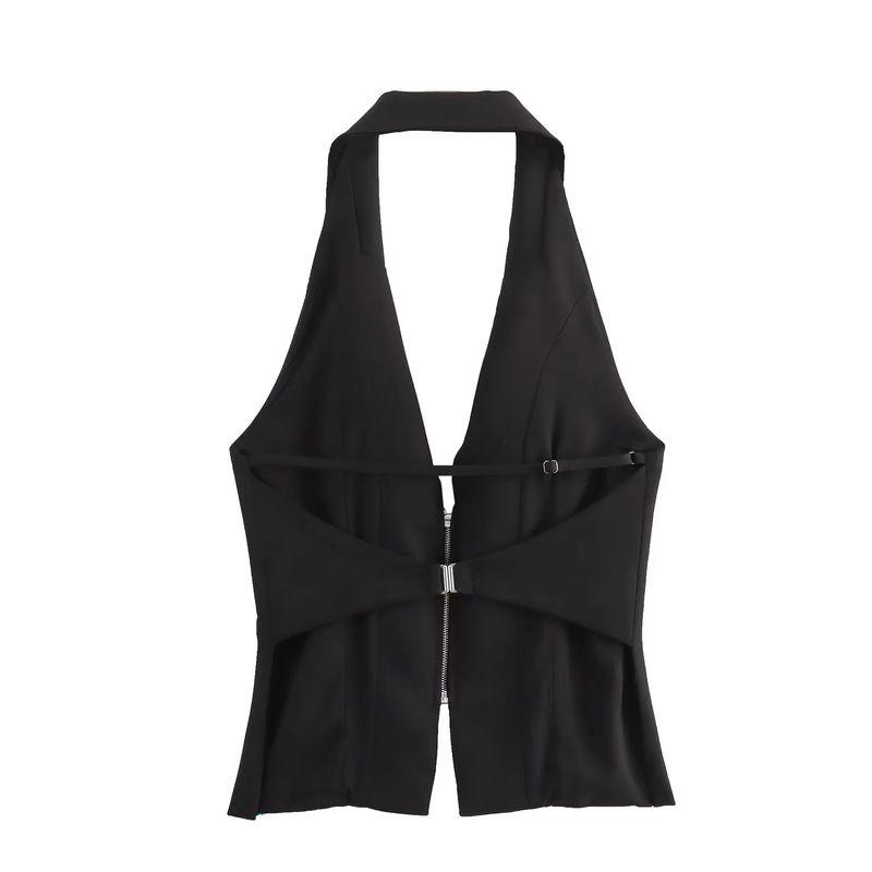 Jnleaog Summer New Women's Clothing Fashion Style Stylish Open Back Hanging Collar Tops 3508777 800